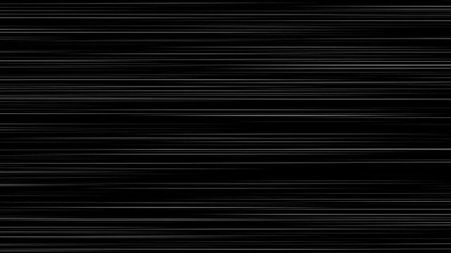 Animation of Comic speed lines background texture pattern effect in cartoon concept,Anime speed line background animation on black, White lines of speed and acceleration forward,backward, up,down.