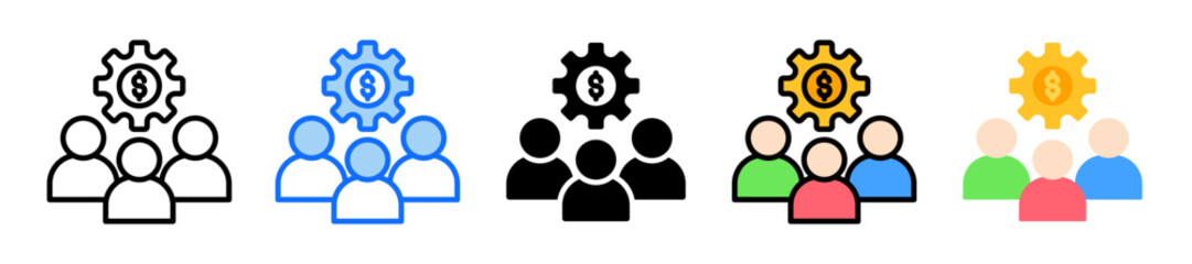 Workgroup Icon Set Multiple Style Collection
