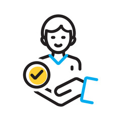 Vector multi color icon for Personal responsibility