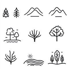 Fototapeta premium set of vector icons
