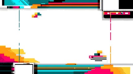 Vibrant Pixel Art Stream Overlay Frame