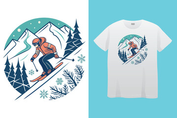 Hockey team print on t-shirt for winter sport