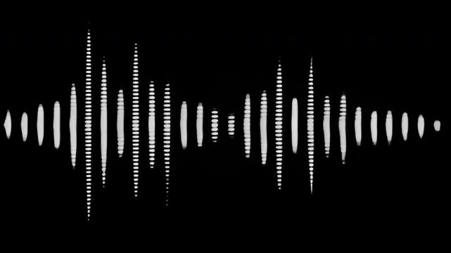 Sound wave pattern animated overlay, transparent 4K video, alpha channel, ProRes 4444