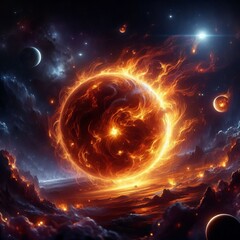 Obraz premium Brown seen in cosmic contexts