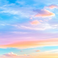 Obraz premium Pastel Sunset Sky Clouds