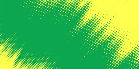 Dots halftone yellow green color pattern gradient texture background.