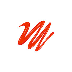 Obraz premium Ketchup sauce stains and splashes. Vector illustration 