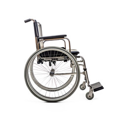 Fototapeta premium Wheel chair side view isolate on transparent background