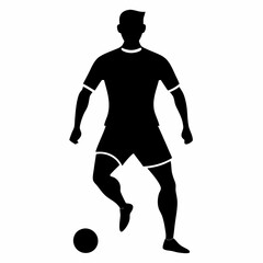 Football player silhouette vector 