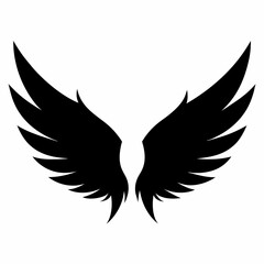 Fototapeta premium a wing silhouettes black color silhouette