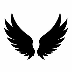 Obraz premium a wing silhouettes black color silhouette
