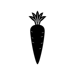 Carrot Silhouette vector illustration