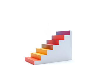 The Ladder to Success represents business growth represented by a financial arrow pointing up on a market chart.