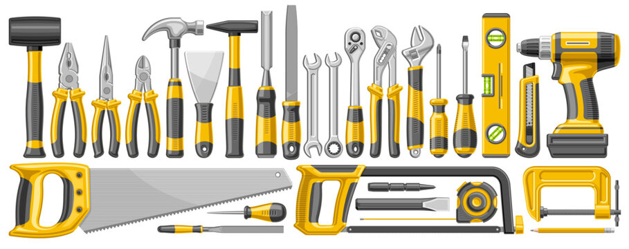 Vector set of Handyman Tools