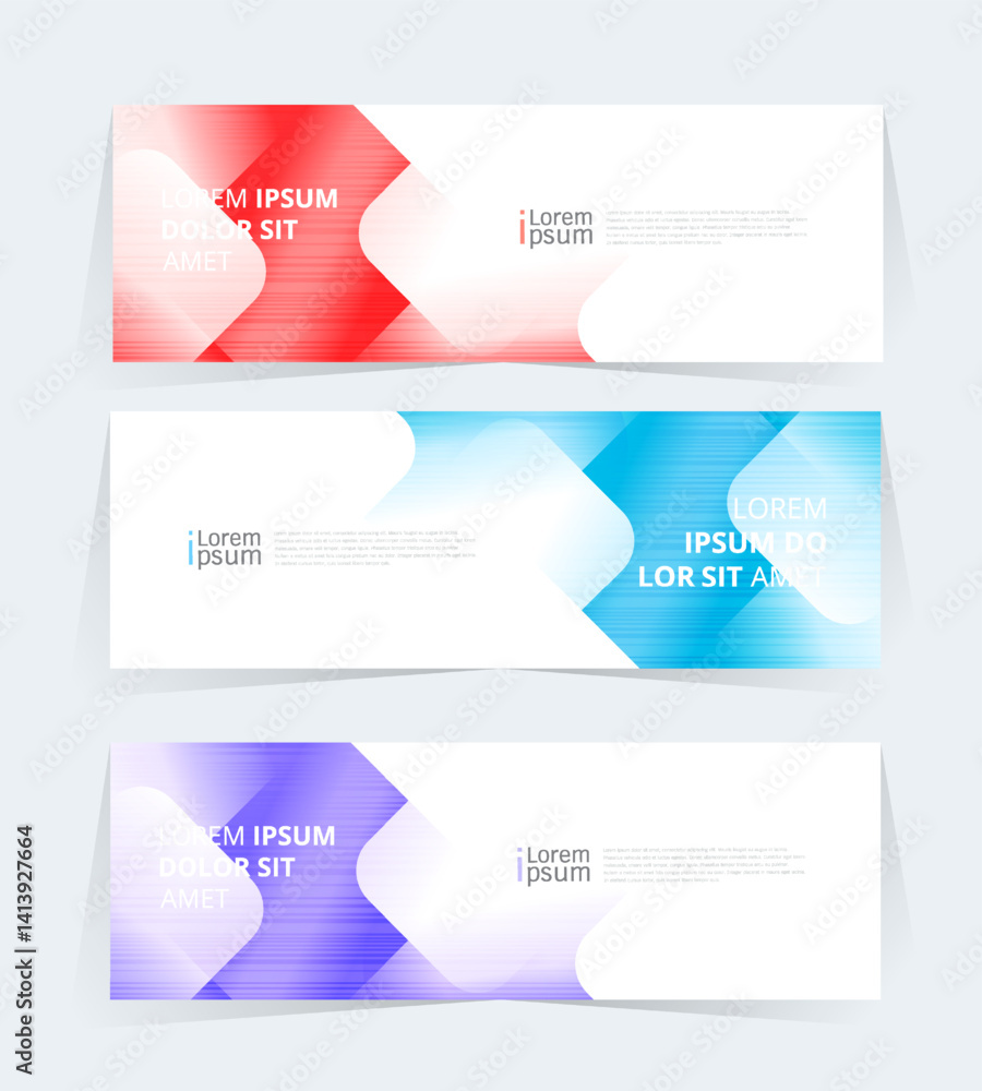 Sticker geometric banner design with vector presentation template.