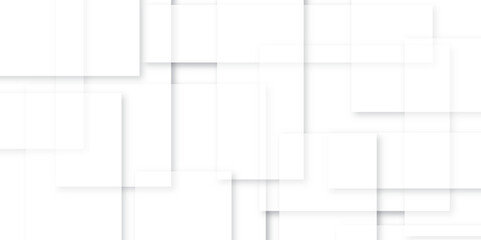 Abstract Minimalist White Square Grid Background/ Modern white and gray technology concept diamond triangle geometric line background