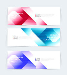 Naklejka premium Geometric banner design with Vector presentation template. 
