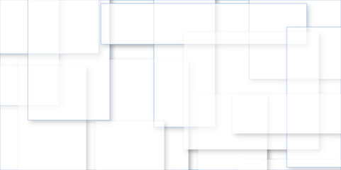 Abstract white geometric wall with 3d square patterns/ A modern bathroom featuring a white tiled wall and floor with an embossed grid pattern.