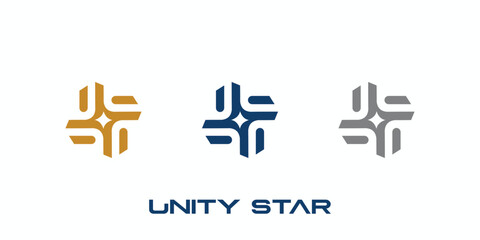 Obraz premium The Unity Star logo design is modern and professional