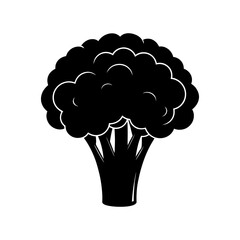 Broccoli Silhouette  vector illustration