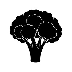 Broccoli Silhouette  vector illustration