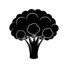 Broccoli Silhouette  vector illustration