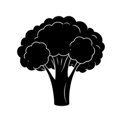 Broccoli Silhouette  vector illustration