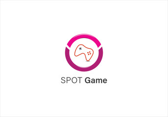 spot game logo design controller icon modern gaming brand symbol esport concept