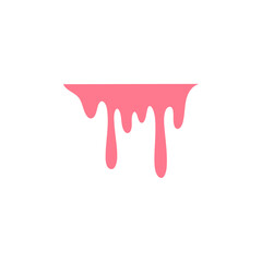 Pink strawberry cream melted