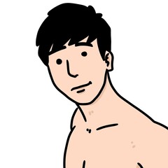 Fototapeta premium illustration of cartoon man cartoon