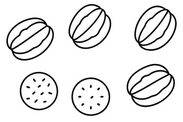 Fototapeta premium pecan sandie line art illustration minimalistic design style