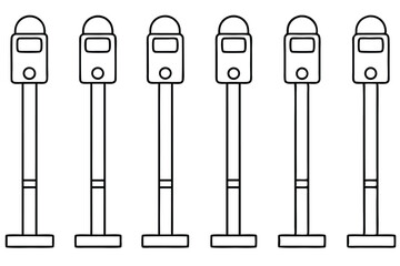 Parking Meter Line Art for Urban Designs
