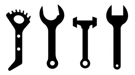 Set of various hand tools