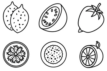 passionfruit line art minimalist fruit themed artwork