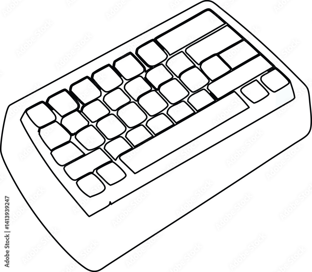 Fototapete a keyboard vector illustration is a digital image of a keyboard created using vector graphics