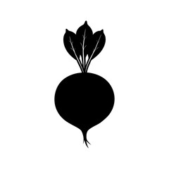Beet Silhouette vector illustration
