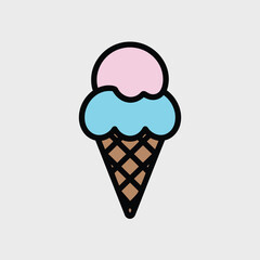 Simple Vector Illustration with Bold Outlines of an Object Isolated on Transparent Background