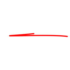 Red brush stroke underline