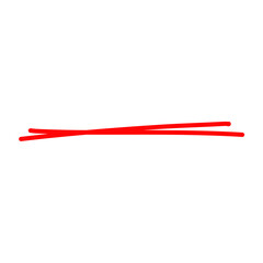 Red brush stroke underline