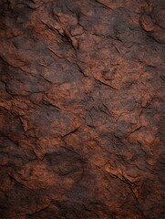 Obraz premium Dark brown stone texture, rough surface, cracked rock background. Ideal for design projects needing a rugged, natural feel.