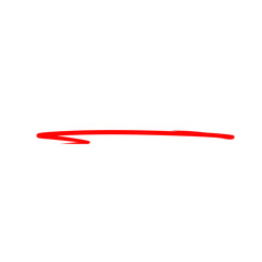 Red brush stroke underline