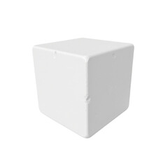 Fototapeta premium A clean, white cube with a smooth texture and subtle shadows, perfect for minimalist designs.