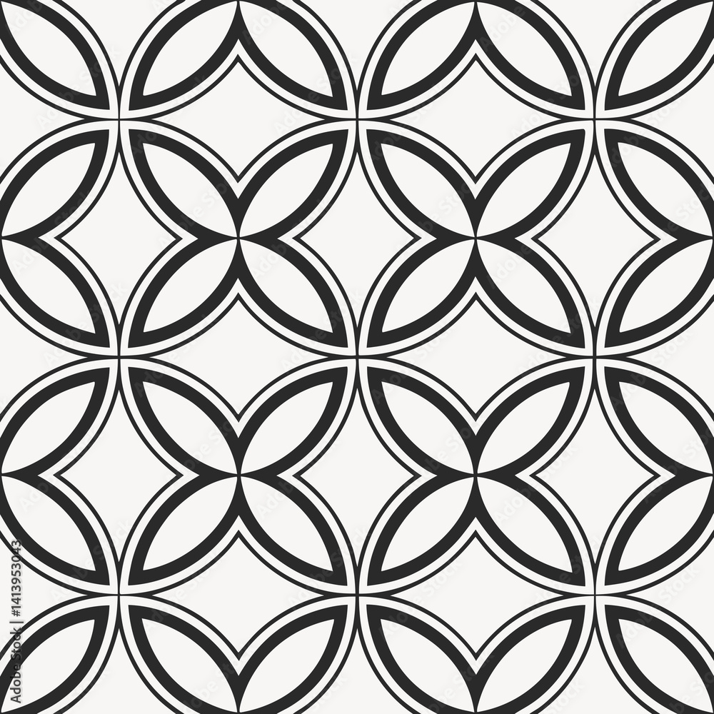 Poster seamless black and white vector pattern design for backgrounds