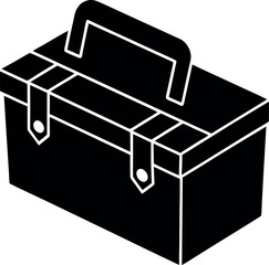 black toolbox vector illustration