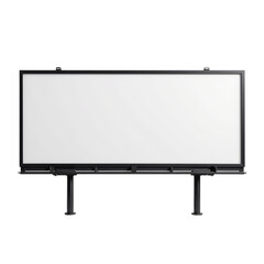 Naklejka premium A large blank billboard with a transparent background and black frame, suitable for advertising.