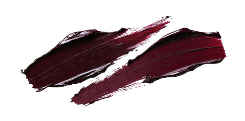 two swatches of deep burgundy paint showcasing rich texture and color variation often used in art or design to evoke sophistication and depth