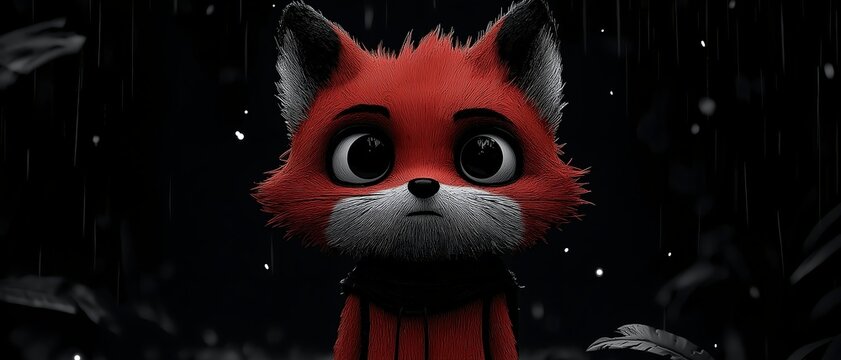 Cartoon fox character. Illustration on the theme of comics and cartoons.