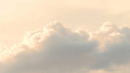 Obraz premium Serene Skyscape: Fluffy White Clouds against a Vast Blue Horizon - Nature Photography