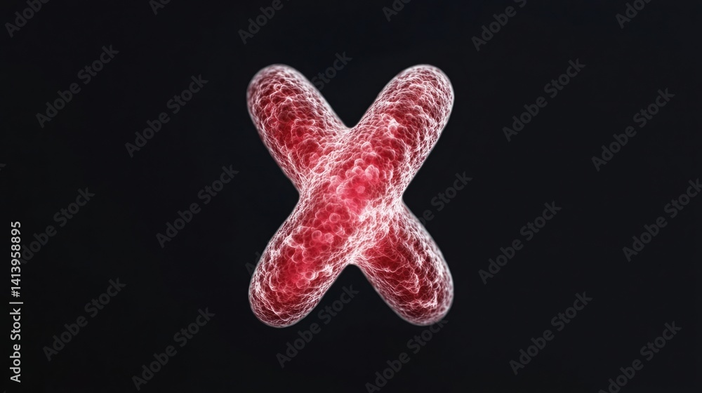 Poster a stylized, glowing red structure resembling an 