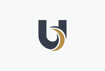 Modern Letter U Logo Design Element